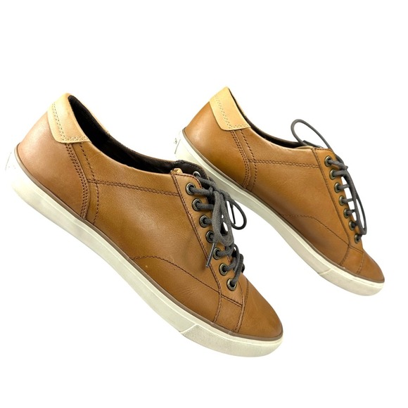 Coach Perkins Mens Leather Sneakers Saddle Brown Size 9.5 - Picture 3 of 16